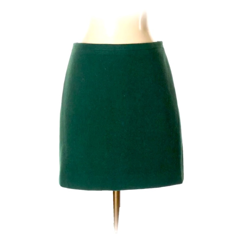 Madewell 1937 Evergreen Wool A-Line Skirt Green 0 Fall winter